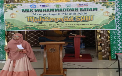 SMK MUHAMMADIYAH 1 BATAM mengadakan serangkaian Lomba Dalam peringatan Maulid Nabi Muhammad SAW di Masjid Hamka